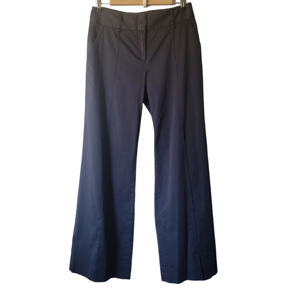 BCBGMaxaria Wide Leg Mid Rise Flat Front Dress Pant Old Money Slacks Size 04 - Picture 2 of 14